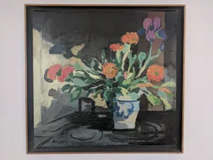 Pot de fleurs sur poéle