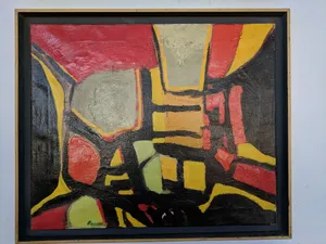 Composition rouge et brun